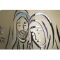 PANEL NATIVITY GOLD -B- 120X2X60 cm